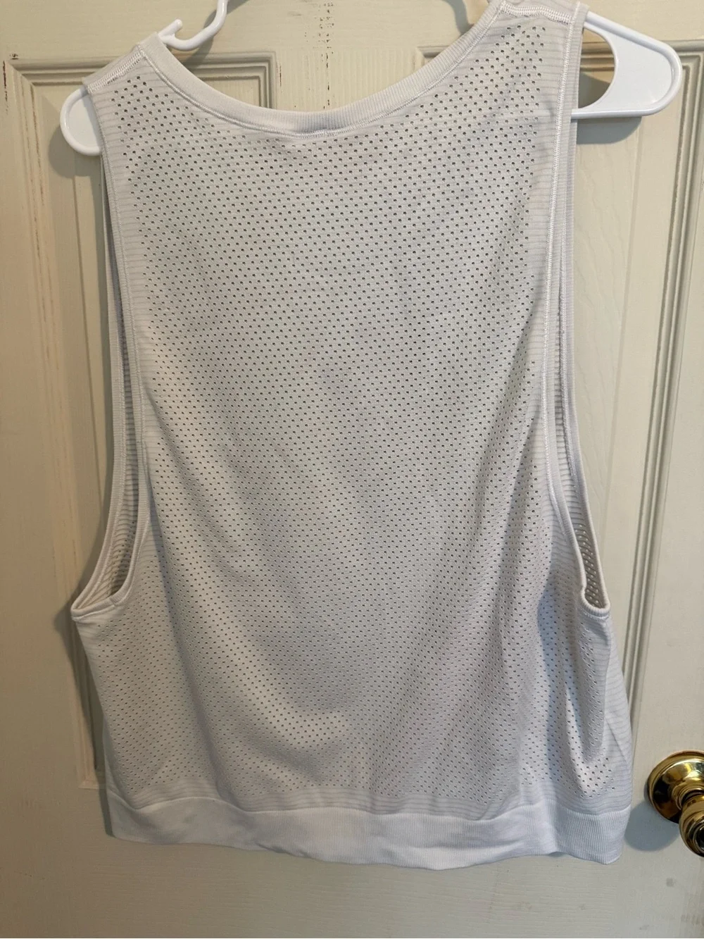 lululemon athletica White Perforated Workout Tank